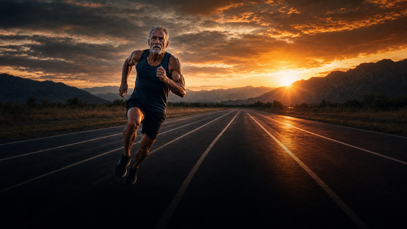 An athlete mid-interval as the light breaks: interval design is about time near VO2max, not peak pain