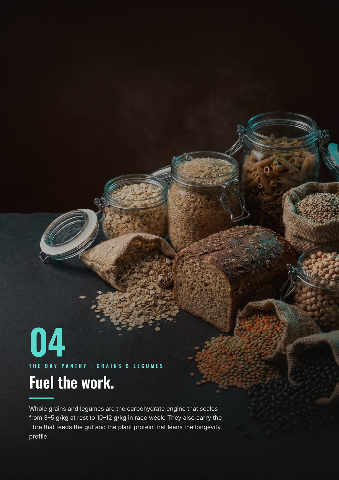 Zone 04, The Dry Pantry, Grains and Legumes: fuel the work