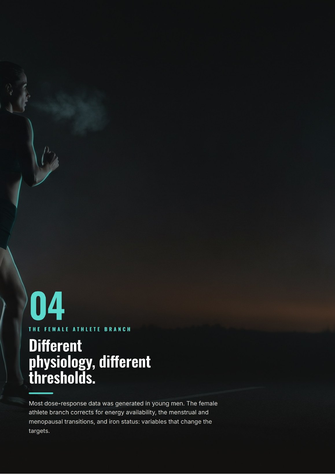 Section 04, The Female Athlete Branch: different physiology, different thresholds