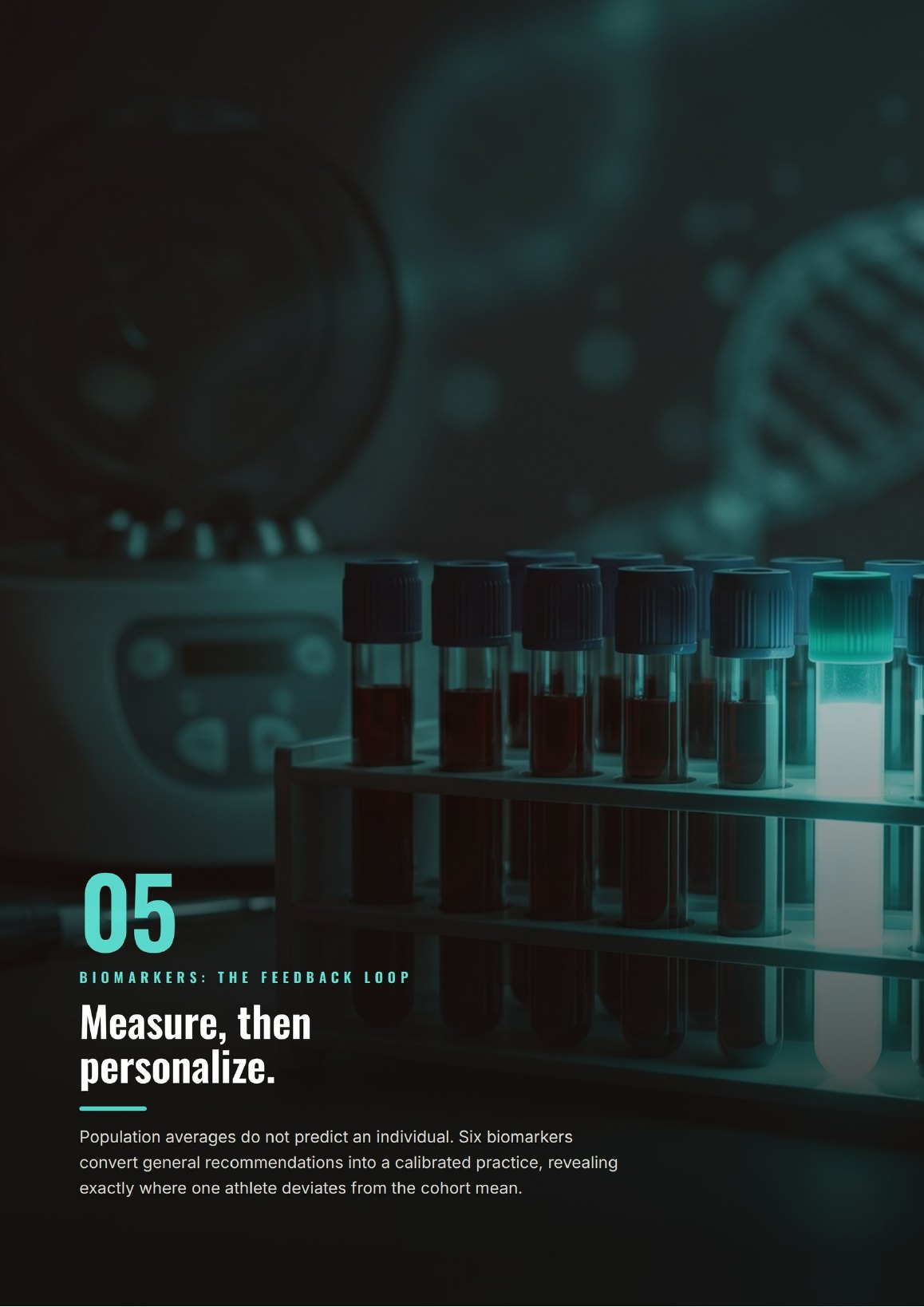 Section 05, Biomarkers: the feedback loop, measure then personalize