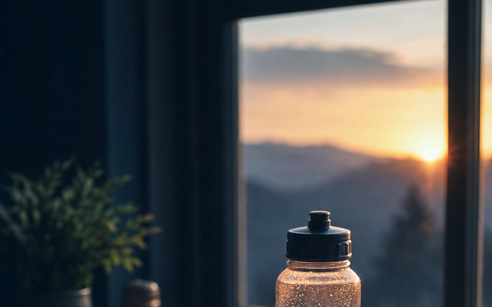 Dawn fueling still-life by a window: energy availability decides whether the block builds or erodes